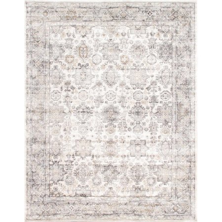 PASARGAD HOME 5 x 7 ft. Amadeus Design Power Loom Area Rug, Ivory PRC-1022IG 5x7